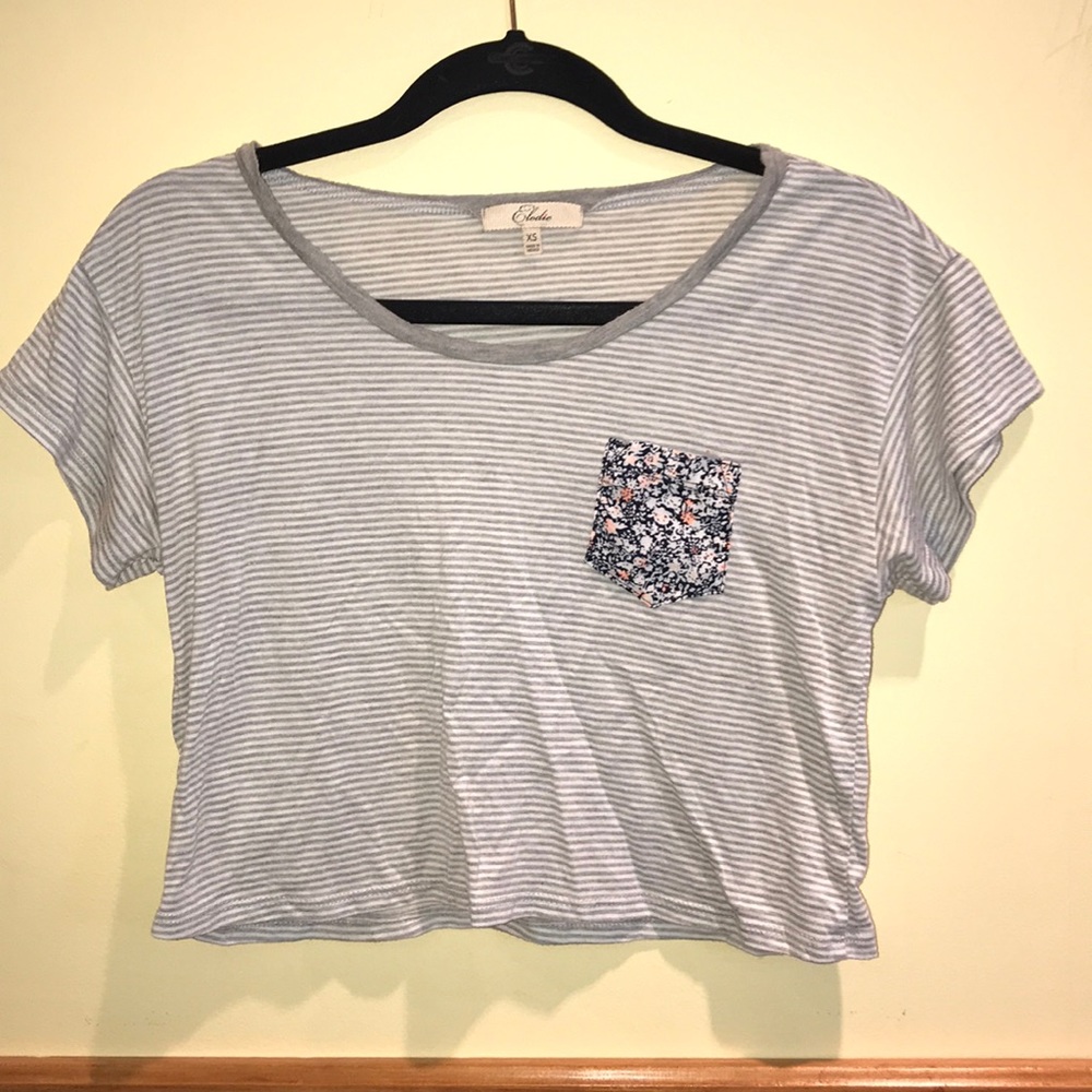 GREY CROP TOP